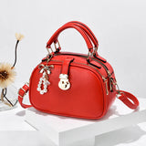 Sweet Solid Small Round Bag Diagonal Bag Women