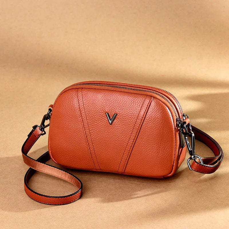 Leather Shell Tote Lady Girl Shoulder Messenger Bag