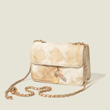 Small Square Shoulder Bag Soft PU Polyester Fiber