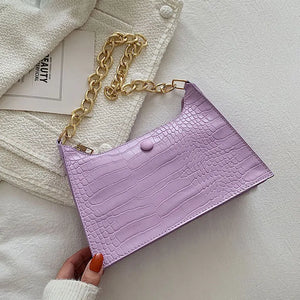 Soft Leather Single-Shoulder Square Handbag for Women