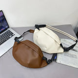 Leather Crossbody Waist Bag Purse for Women and Men