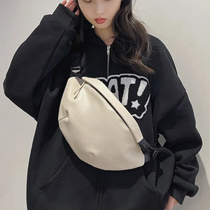 Leather Crossbody Waist Bag Purse for Women and Men