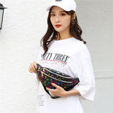 Colorful Ladies Mobile Phone Waist Bag Waterproof Messenger Bag