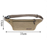 Canvas Waist Pack Fanny Pack Hip Purse Belt Bag