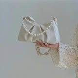 Cloud Bag Flap PU Leather Handbags Purse for Women Casual Bag