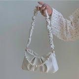 Cloud Bag Flap PU Leather Handbags Purse for Women Casual Bag