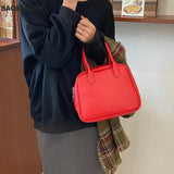 Women's PU Leather Shoulder Messenger Bag Vintage Small Tote