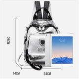 Women Backpack PU Leather School Bags For Teenage Girls 3 in 1 Ladies