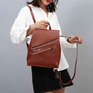 High Youth Leather Backpacks for Teenage Girls