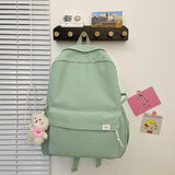 Nylon School Bag for Girls Large Capacity Backpack