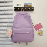 Nylon School Bag for Girls Large Capacity Backpack