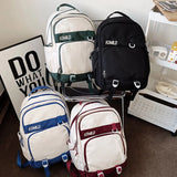 Contrasting Colors Laptop Backpack for School