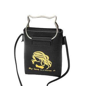 Cat Ear Shape Beach Bag Ladies' PU Leather Handbag