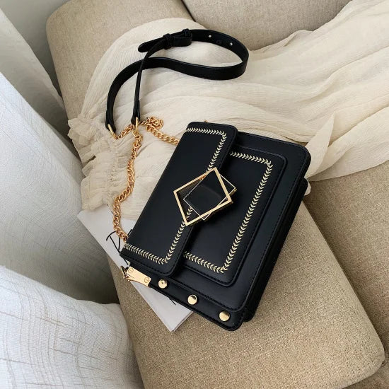 Women Bag Chain Pu Leather Crossbody Bags Lady Small Shoulder