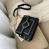 Women Bag Chain Pu Leather Crossbody Bags Lady Small Shoulder
