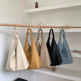 Women Bag Sets Ladies Small Shoulder Bag Soft PU Leather Plicated Strap