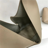 Women Bag Sets Ladies Small Shoulder Bag Soft PU Leather Plicated Strap