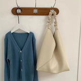 Women Bag Sets Ladies Small Shoulder Bag Soft PU Leather Plicated Strap