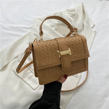 Women Belt Lock Single Shoulder Crossbody Handbags
