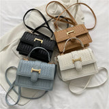 Women Belt Lock Single Shoulder Crossbody Handbags
