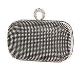Diamond Studded Wedding Party Clutches with Chain Shoulder