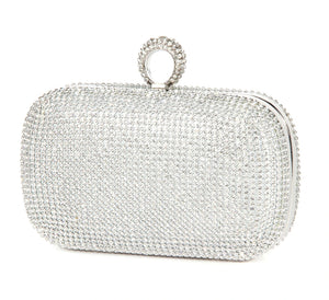 Diamond Studded Wedding Party Clutches with Chain Shoulder