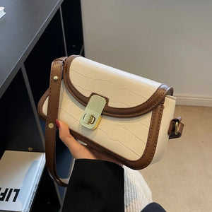 Stylish PU Leather Shoulder Bag Crossbody Handbag