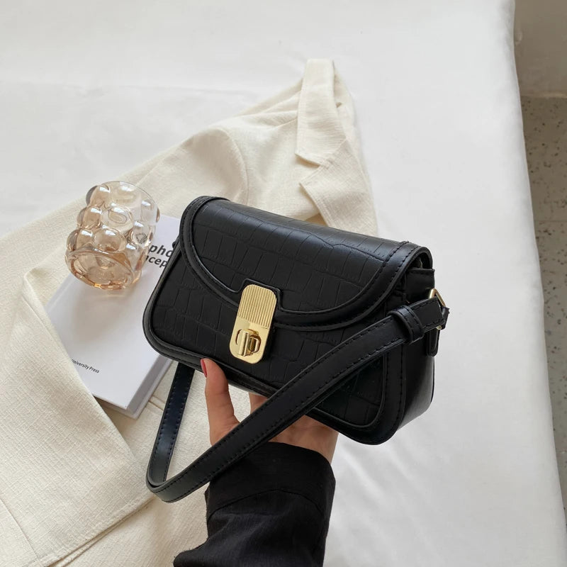 Stylish PU Leather Shoulder Bag Crossbody Handbag