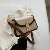 Stylish PU Leather Shoulder Bag Crossbody Handbag