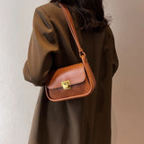 Women High PU Leather Shoulder Bags Stylish Simplicity