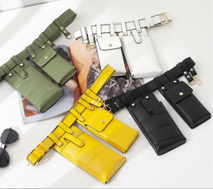 Women Ladies Belt Waist Bags Pure Waist Packs Chest Fanny Belt Bag