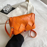 Women Lady Cross Body Woven Single Shoulder Strap Bag
