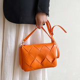 Women Lady Cross Body Woven Single Shoulder Strap Bag