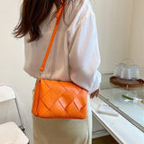 Women Lady Cross Body Woven Single Shoulder Strap Bag