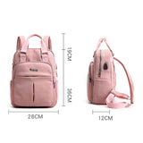 Large Capacity Nylon Waterproof Backpack for Women