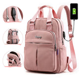 Large Capacity Nylon Waterproof Backpack for Women