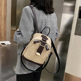 Small Women's Leather Backpack for Teenage Girls - Shoulder Bag