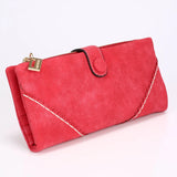 Women Leather Wallet Button Clutch Purse Lady Long Handbag Bag Gift