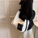 Canvas Crossbody Bag High-capacity Shoulder Messenger Handbag