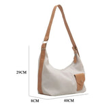 Canvas Crossbody Bag High-capacity Shoulder Messenger Handbag