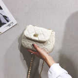 Wild Version Slung Shoulder Square Bag Mini Women Handbag Black/White