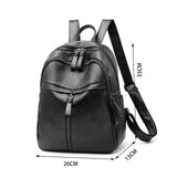 Women PU Leather Backpack Purse Cross Shoulders Daypack