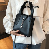Women PU Leather Handbags Small Square Shoulder Bag Female Deer