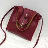 Women PU Leather Handbags Small Square Shoulder Bag Female Deer