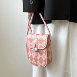 Striped Crossbody Bags Ladies Sling Bags PU Leather Shoulder Bags
