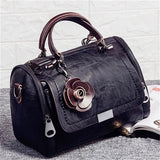 Women Shoulder Bag With Flower Pendant Ladies Totes Party Purse Handbag