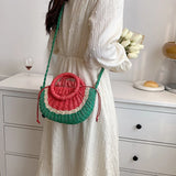 Straw Shoulder Bag Handbags Watermelon Design Summer Style