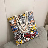 Women Shoulder Canvas Bags Japanese Printing Student Carrying Bag