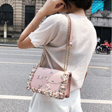 Women Shoulder Crossbody Bags Leather Lock Flap Handbag Chain Lady