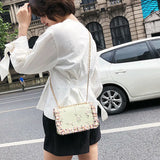 Women Shoulder Crossbody Bags Leather Lock Flap Handbag Chain Lady